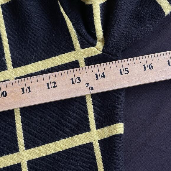 Luxxe Lane Womens Sweater Dress Medium Rayon Windowpane Stretchy Rayon Slimming - Picture 7 of 9